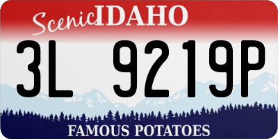 ID license plate 3L9219P