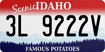 ID license plate 3L9222V