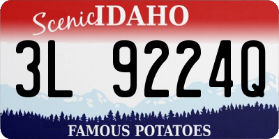 ID license plate 3L9224Q