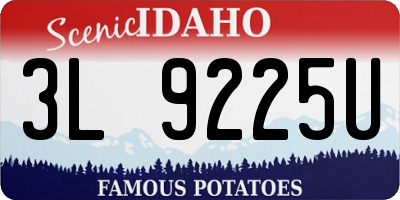 ID license plate 3L9225U