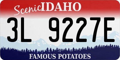 ID license plate 3L9227E