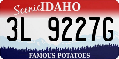 ID license plate 3L9227G