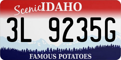 ID license plate 3L9235G