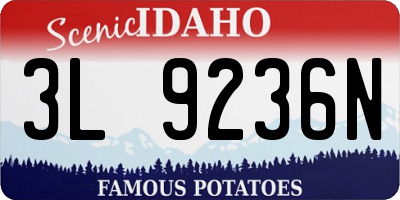 ID license plate 3L9236N