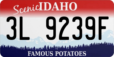 ID license plate 3L9239F