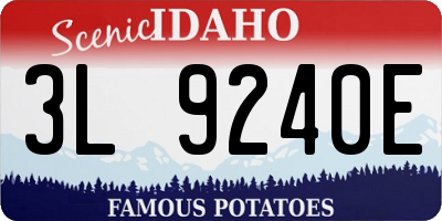 ID license plate 3L9240E