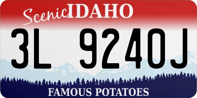ID license plate 3L9240J