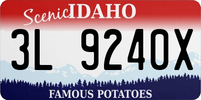 ID license plate 3L9240X