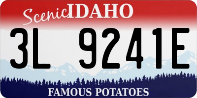 ID license plate 3L9241E