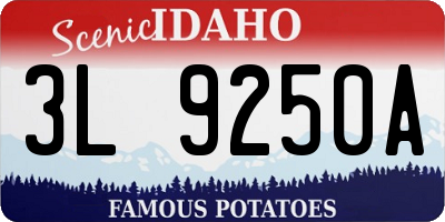ID license plate 3L9250A