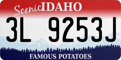 ID license plate 3L9253J