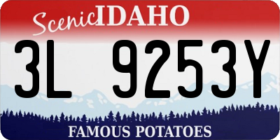 ID license plate 3L9253Y