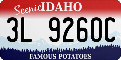 ID license plate 3L9260C