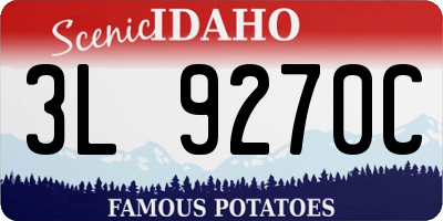 ID license plate 3L9270C