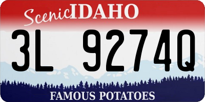 ID license plate 3L9274Q