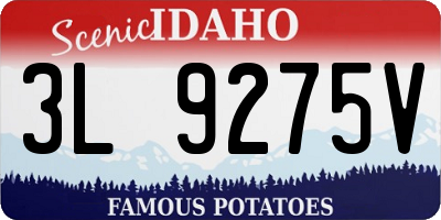 ID license plate 3L9275V