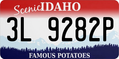ID license plate 3L9282P