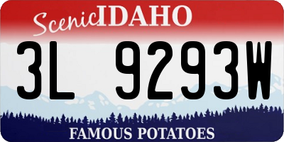 ID license plate 3L9293W