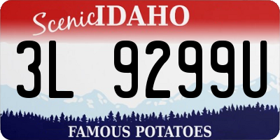 ID license plate 3L9299U