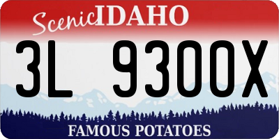 ID license plate 3L9300X