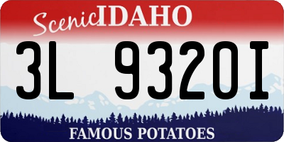 ID license plate 3L9320I