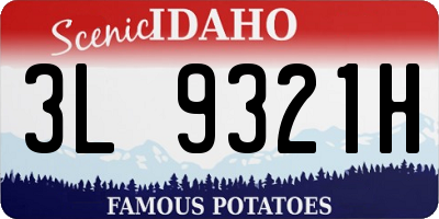 ID license plate 3L9321H