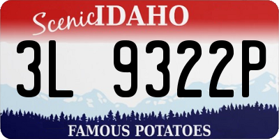 ID license plate 3L9322P