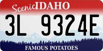 ID license plate 3L9324E
