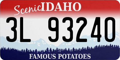 ID license plate 3L9324O