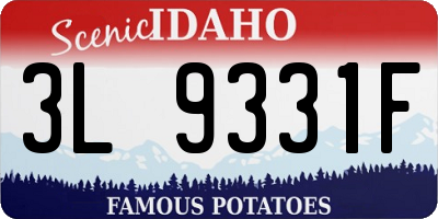 ID license plate 3L9331F