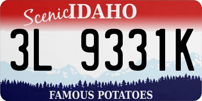 ID license plate 3L9331K