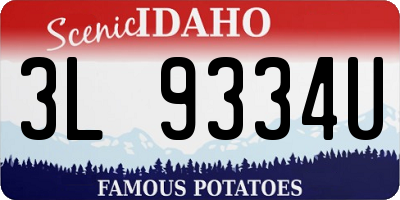 ID license plate 3L9334U