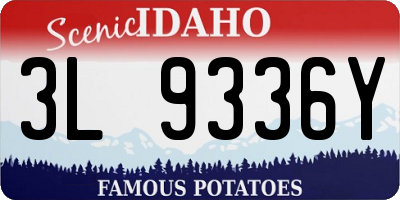 ID license plate 3L9336Y