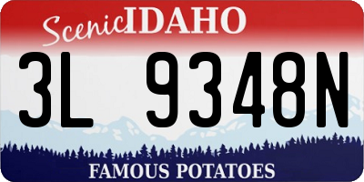 ID license plate 3L9348N