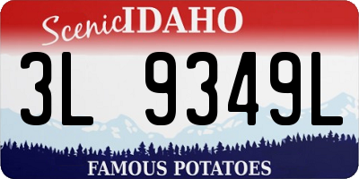 ID license plate 3L9349L