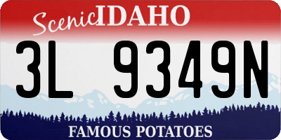 ID license plate 3L9349N