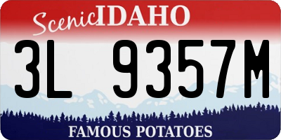 ID license plate 3L9357M