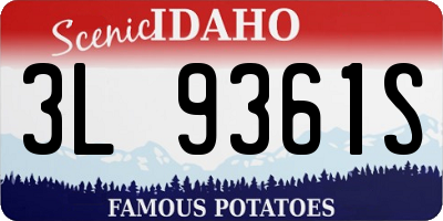 ID license plate 3L9361S