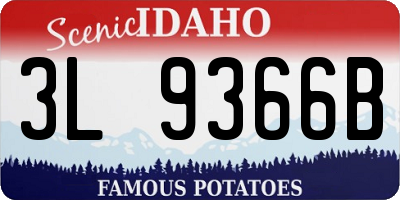 ID license plate 3L9366B