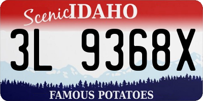 ID license plate 3L9368X