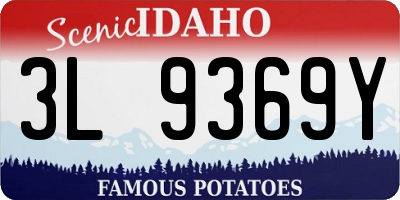 ID license plate 3L9369Y