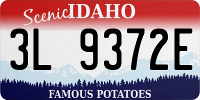 ID license plate 3L9372E