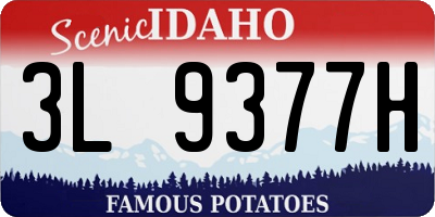 ID license plate 3L9377H