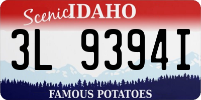 ID license plate 3L9394I