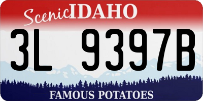 ID license plate 3L9397B