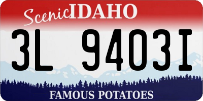 ID license plate 3L9403I