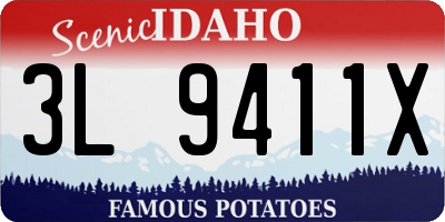 ID license plate 3L9411X