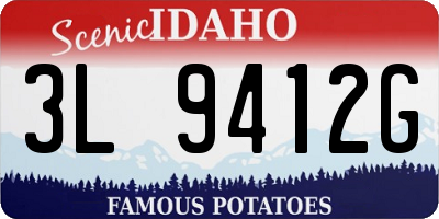 ID license plate 3L9412G