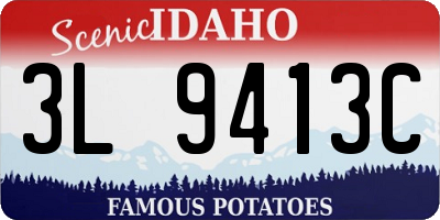 ID license plate 3L9413C