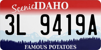 ID license plate 3L9419A